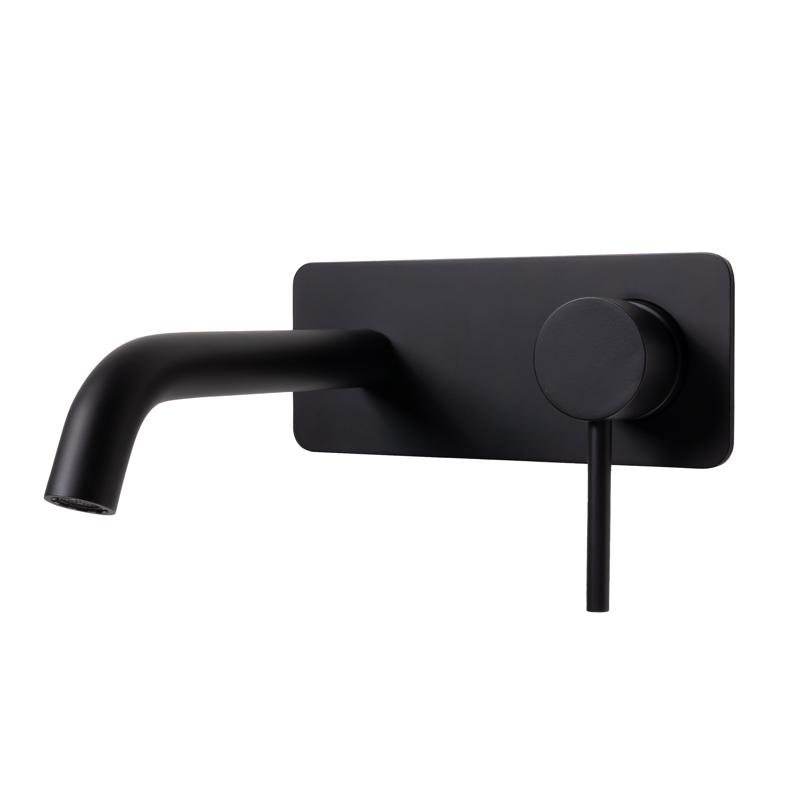 Mira Matte Black Wall Mixer and Spout Alma Sinks
