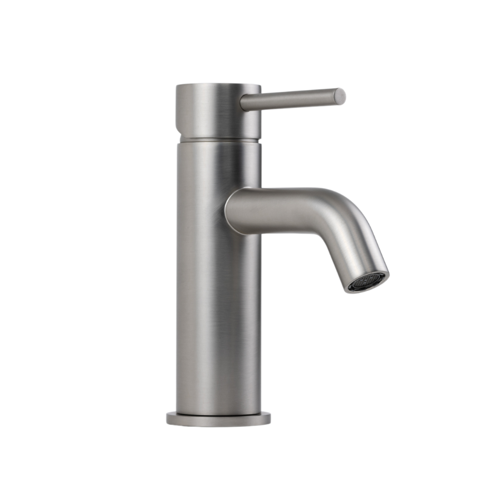 Alma Mira Brushed Nickel Short Basin Mixer – Alma Sinks